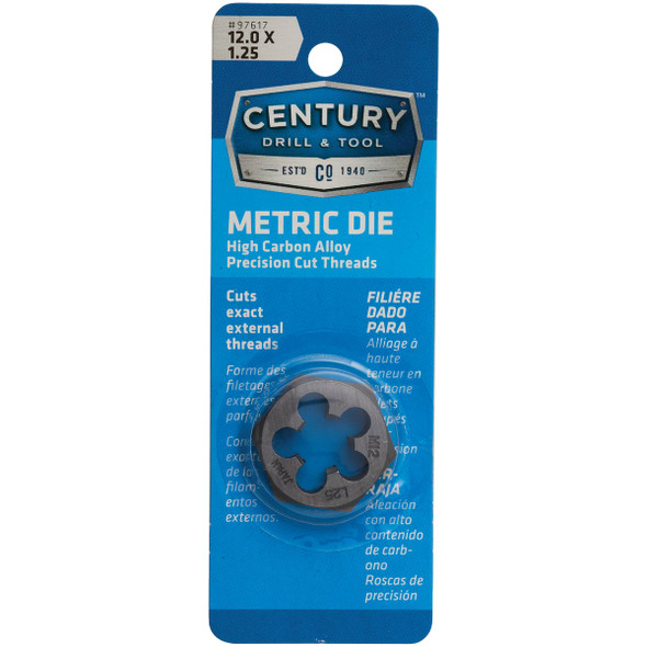 Century Drill & Tool 12.0x1.25 NPT 1 In. Across Flats Hexagon Pipe Die 97617