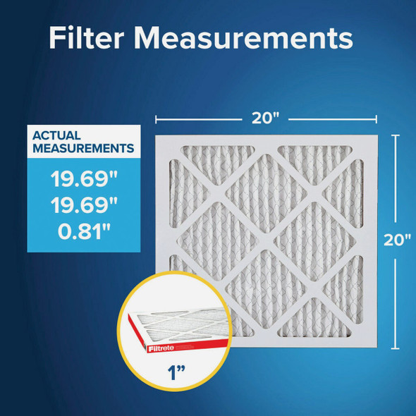 Filtrete 20 In. x 20 In. x 1 In. 1000/1085 MPR Allergen Defense Furnace Filter, MERV 11