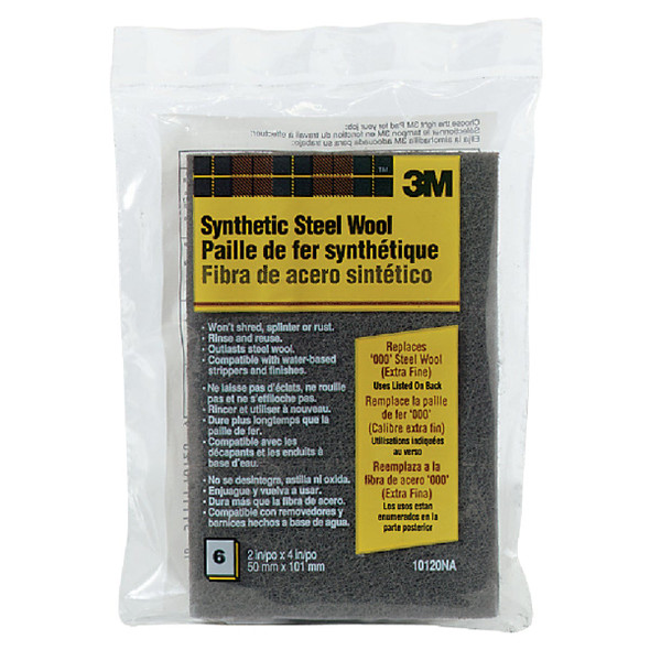 3M Synthetic Steel Wool Pads, Extra Fine Grit 10120NA