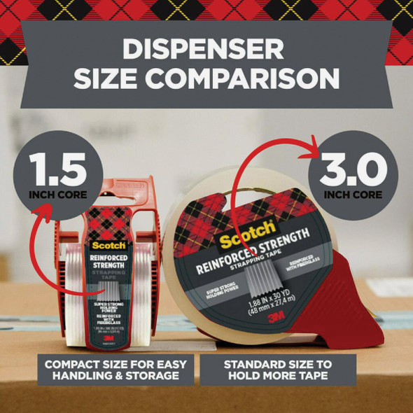 Scotch 2 In. W. x 360 In. L. Heavy-Duty Strapping Tape