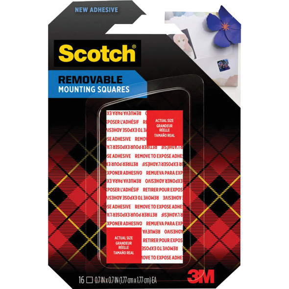 Scotch 1 In. x 1 In. 1 Lb. Capacity Removable Mounting Squares (16-Pack) Scotch 1 In. x 1 In. 1 Lb. Capacity Removable Mounting Squares (16-Pack)