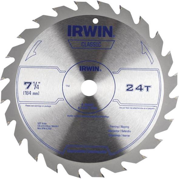Irwin Bulk7-1/4"24t Clsc Blade 25130 Pack of 25