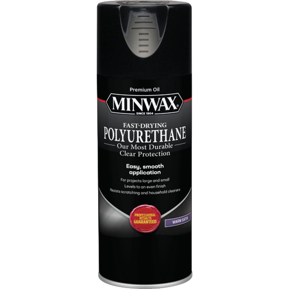 Minwax Warm Satin Clear Spray Polyurethane, 11.5 Oz. 33060000
