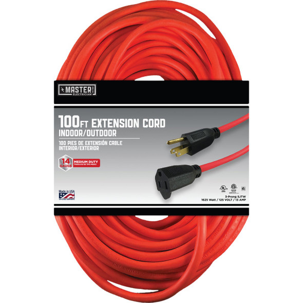 Master Electrician 100 Ft. 14/3 Heavy-Duty Outdoor Extension Cord 63100ME