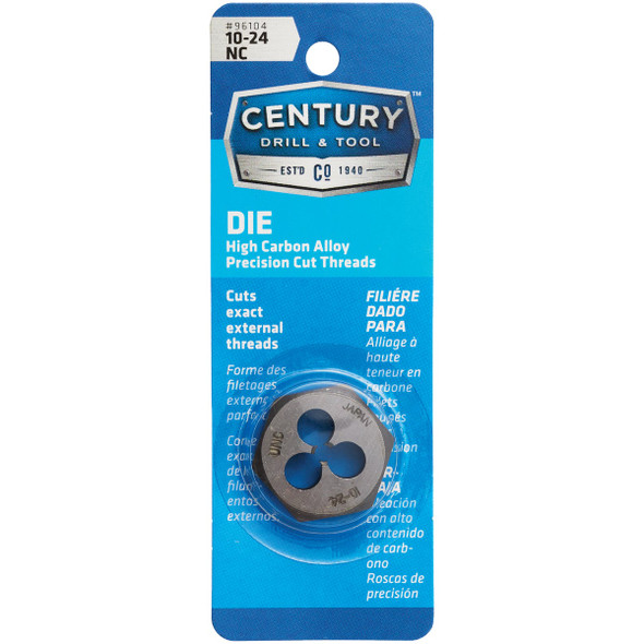 Century Drill & Tool Die Hex 10-24 Nc 96104