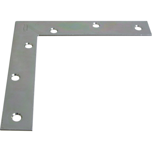 National Hardware 6 In. x 1 In. Zinc Flat Corner Iron N204-990 Pack of 20