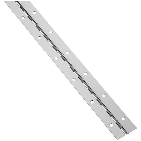 National Hardware Steel 1-1/2 In. x 72 In. Nickel Continuous Hinge N148-486