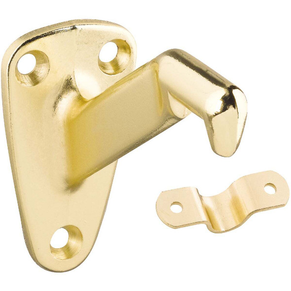 National Hardware Brass Zinc Die-Cast With Steel Strap Handrail Bracket N112-888