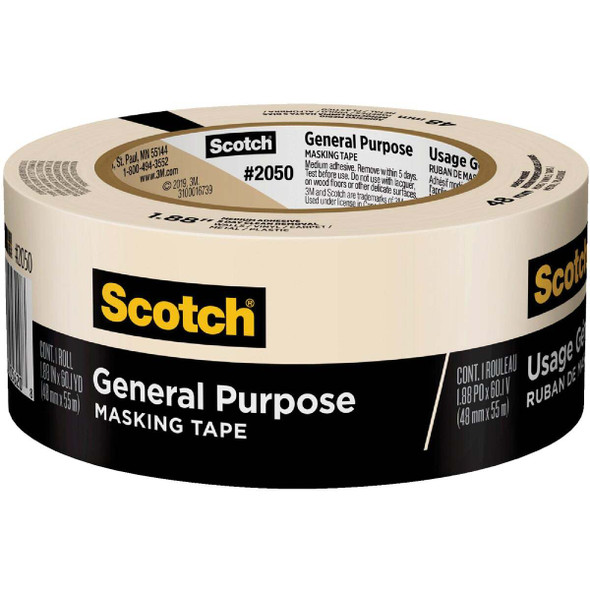 Scotch 1.88 x 60.1 Yd. General Purpose Painting Masking Tape 2050-48A