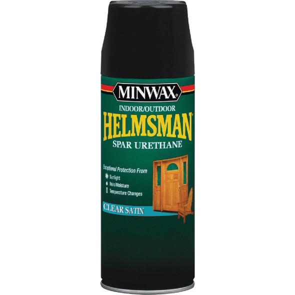 Minwax Indoor/Outdoor Helmsman Warm Satin Clear Spar Urethane, 11.5 Oz.
