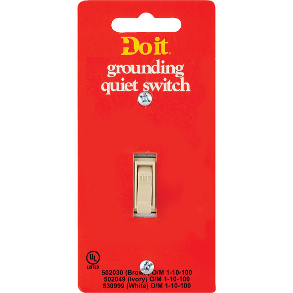 Do it Residential Grade 15 Amp Toggle Single Pole Switch, Ivory C21-01451-02I 505587