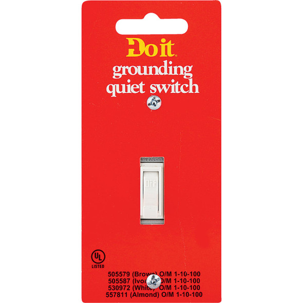 Do it Residential Grade 15 Amp Toggle Single Pole Switch, White