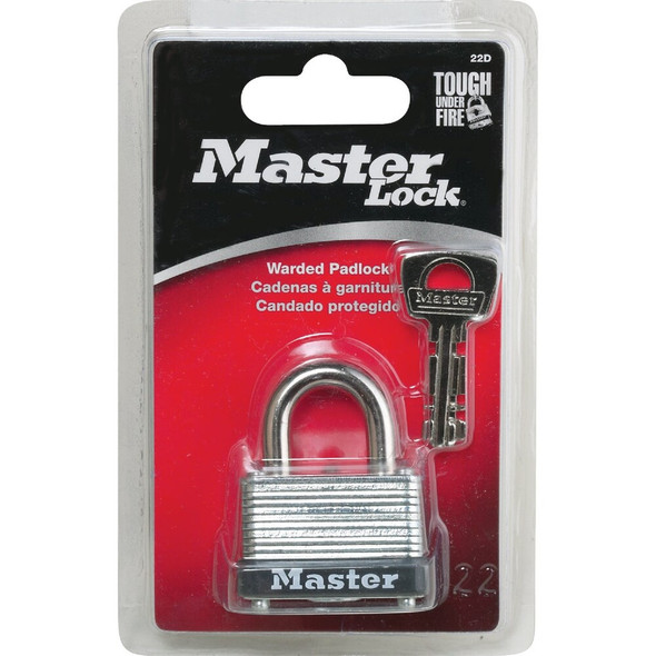Master Lock 1-1-2 In. W. Warded Keyed Different Padlock 22D 214459