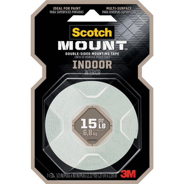 Scotch Mount 1/2 In. x 80 In. Indoor Double-Sided Mounting Tape  110H