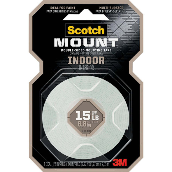 Scotch Mount 1/2 In. x 80 In. Indoor Double-Sided Mounting Tape  110H