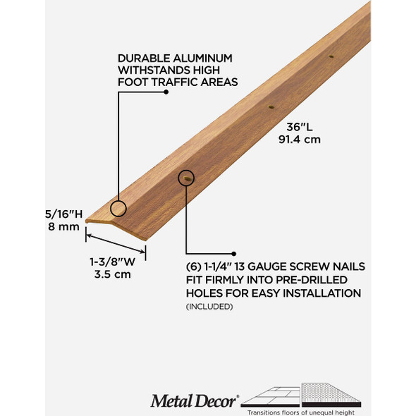M-D 1-3-8x3'mtl Oak Cpt Trim 40120 265004