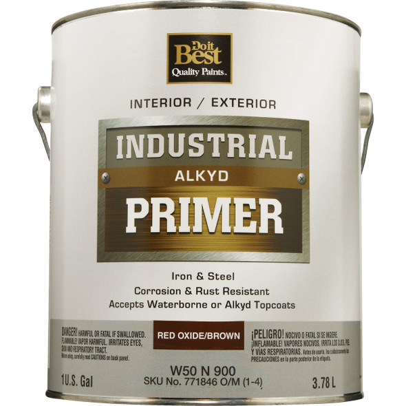 Do it Best Alkyd Industrial Primer, Red Oxide/Brown, 1 Gal.