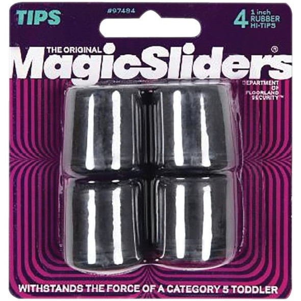 Magic Sliders 1 In. Hi-Tip Rubber Furniture Leg Tip (4-Pack) 97484 224028