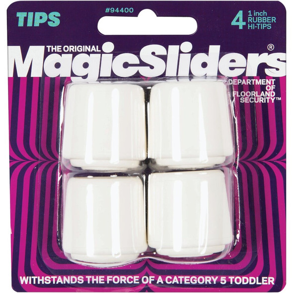 Magic Sliders 1 In. Hi-Tip Rubber Furniture Leg Tip (4-Pack) 94400 224046