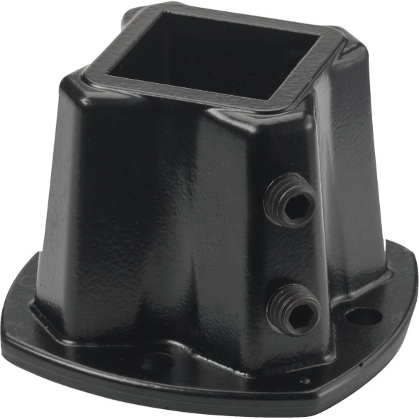 Gilpin Windsor Plus 1-1/4 In. Square Black Aluminum Floor Post Flange 579