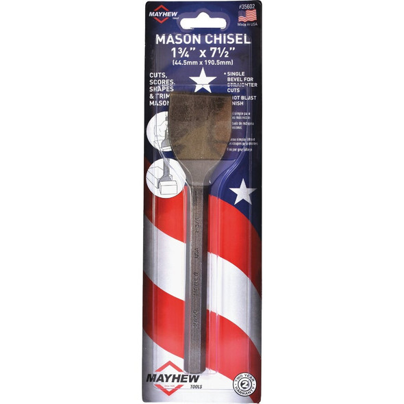 Mayhew Tools 1-3-4 In. x 7-1-2 In. Mason Chisel 35602 340358