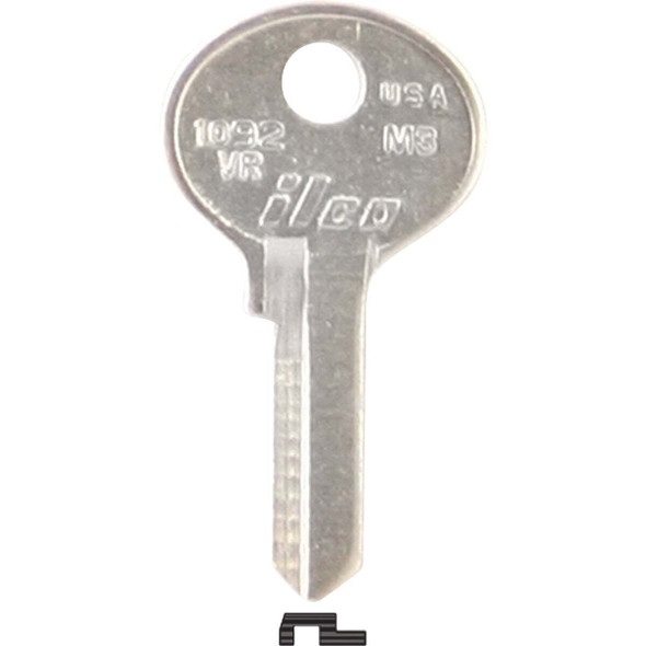 ILCO Master Nickel Plated Padlock Key M3 / 1092VR (10-Pack) IAL2422205B