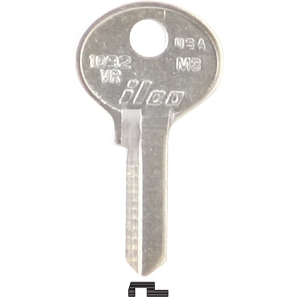 ILCO Master Nickel Plated Padlock Key M3 / 1092VR (10-Pack) IAL2422205B