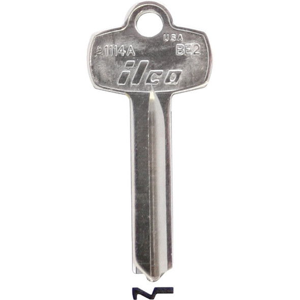 ILCO Best Nickel Plated Padlock Key BE2 / A1114A (10-Pack) IAL6382608B