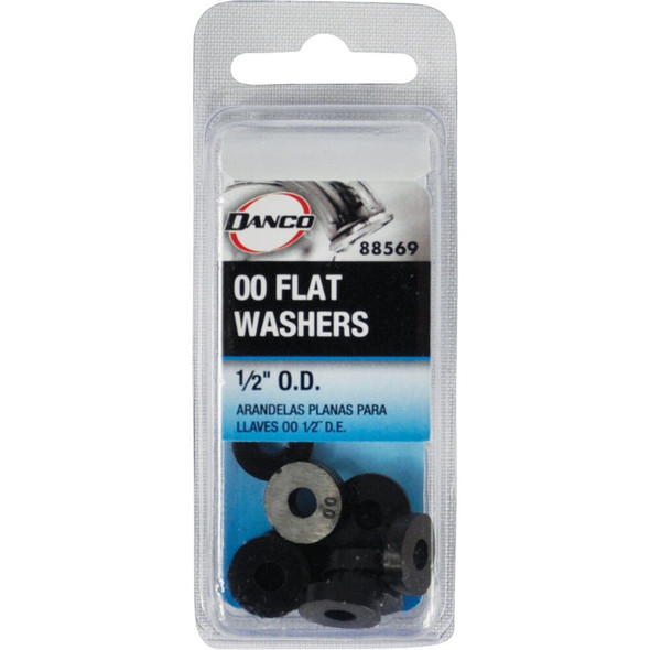 Danco 1-2 In. Black Flat Faucet Washer (10 Ct.) 88569 417267