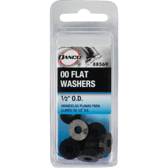 Danco 1-2 In. Black Flat Faucet Washer (10 Ct.) 88569 417267