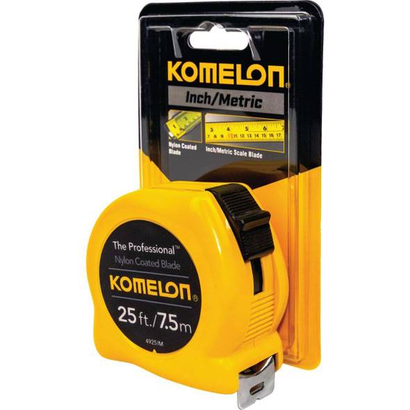 Komelon The Professional 7.5m/25 Ft. Metric/SAE Tape Measure 4925IM
