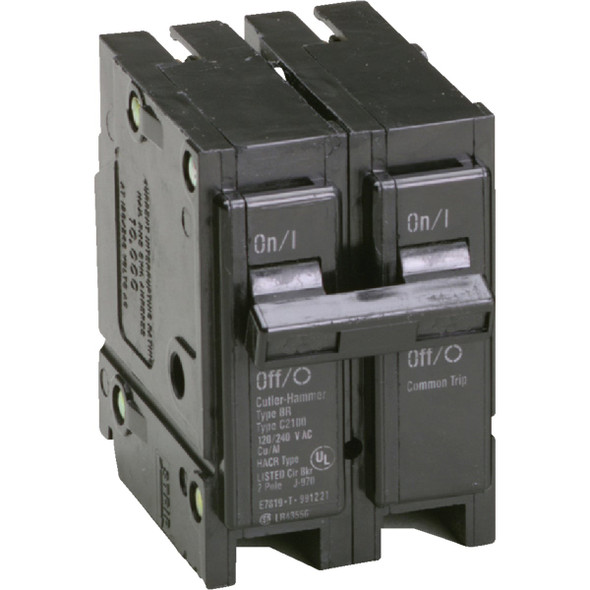 Eaton BR 15A Double-Pole Standard Trip Circuit Breaker BR215