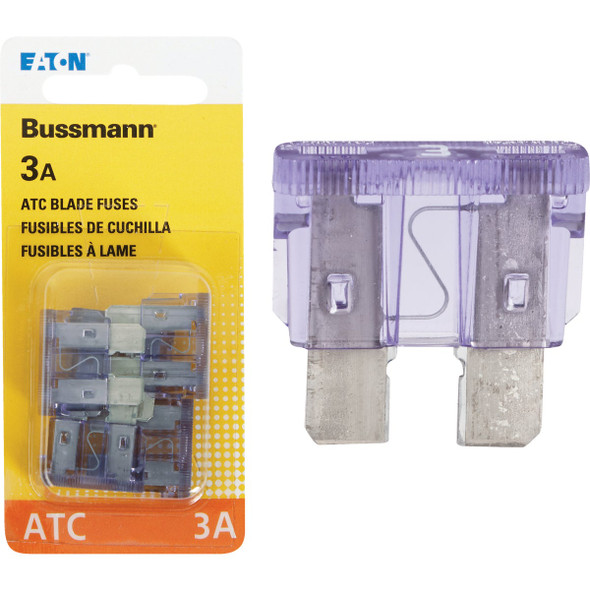 Bussmann 3A 32V ATC Blade Automotive Fuse (5-Pack) BP/ATC-3-RP