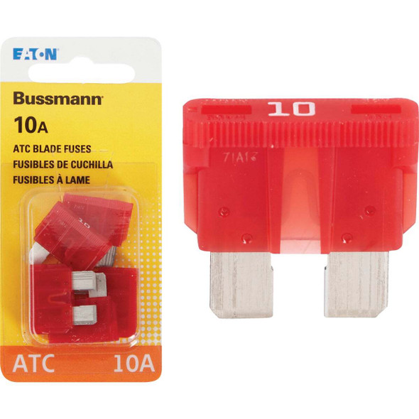 Bussmann 10A 32V ATC Blade Automotive Fuse (5-Pack) BP/ATC-10-RP