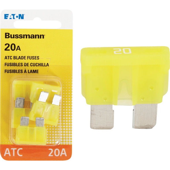Bussmann 20A 32V ATC Blade Automotive Fuse (5-Pack) BP/ATC-20-RP Bussmann 20A 32V ATC Blade Automotive Fuse (5-Pack) BP/ATC-20-RP