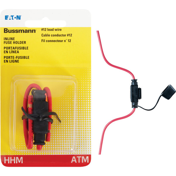Bussmann 30-Amp #12 ATM In-Line Blade Fuse Holder BP/HHM-RP