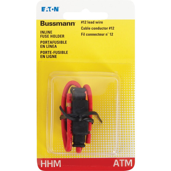 Bussmann 30-Amp #12 ATM In-Line Blade Fuse Holder BP-HHM-RP 590533