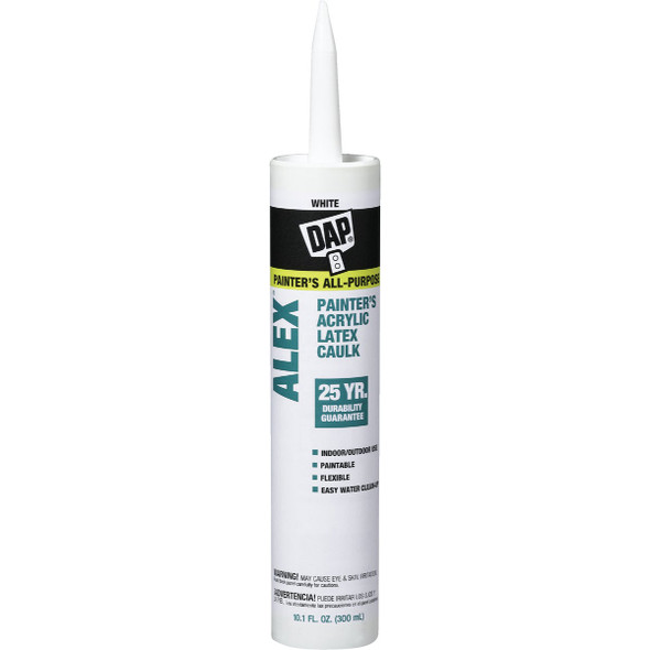 Dap Alex 10.1 Oz. White Painter's Acrylic Latex Caulk 7079818670