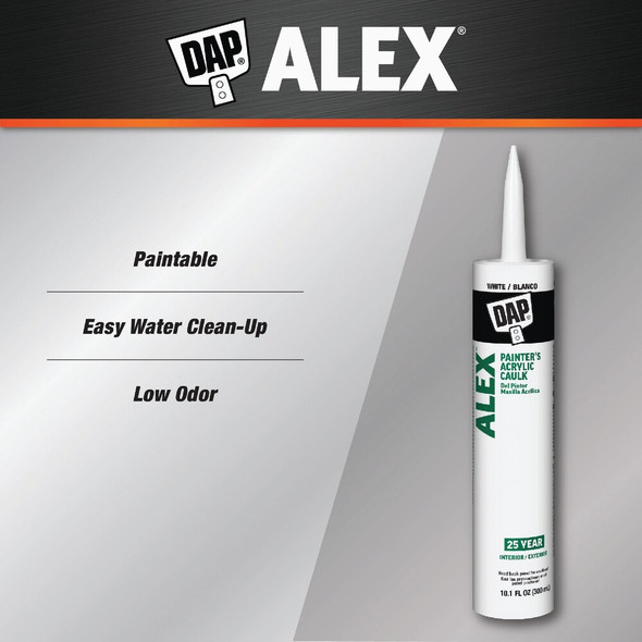Dap Alex 10.1 Oz. White Painter's Acrylic Latex Caulk 7079818670 788847