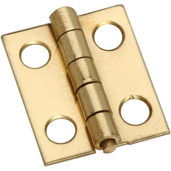 National Hardware 3/4 In. x 5/8 In. Narrow Brass Decorative Hinge (4-Pack)
