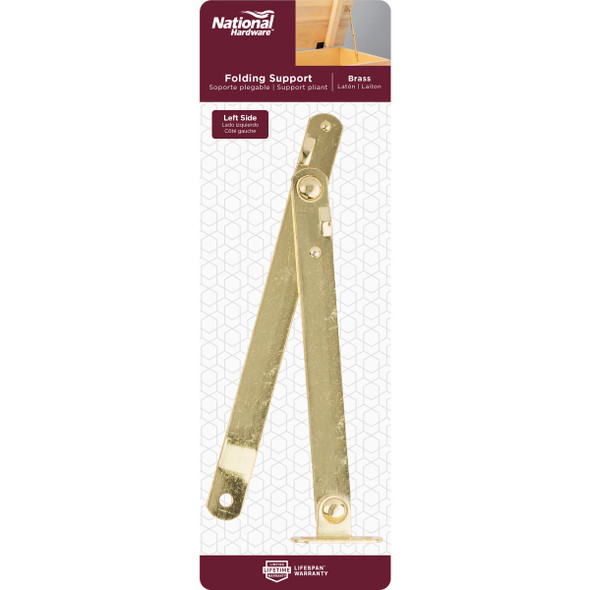 National Hardware Steel Brass Left Handed Table Leg Support