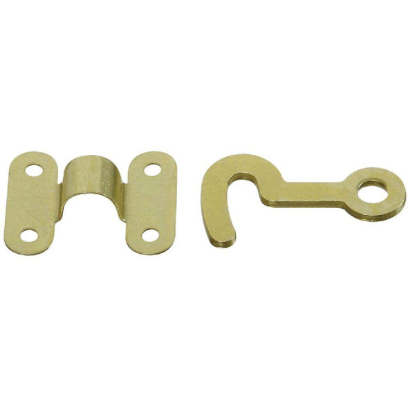 National Hardware Solid Brass Hook And Staple (2 Count) N211-938