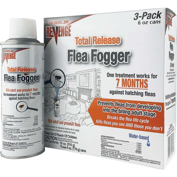 REVENGE Total Release 6 Oz. Indoor Flea Fogger (3-Pack) 4613