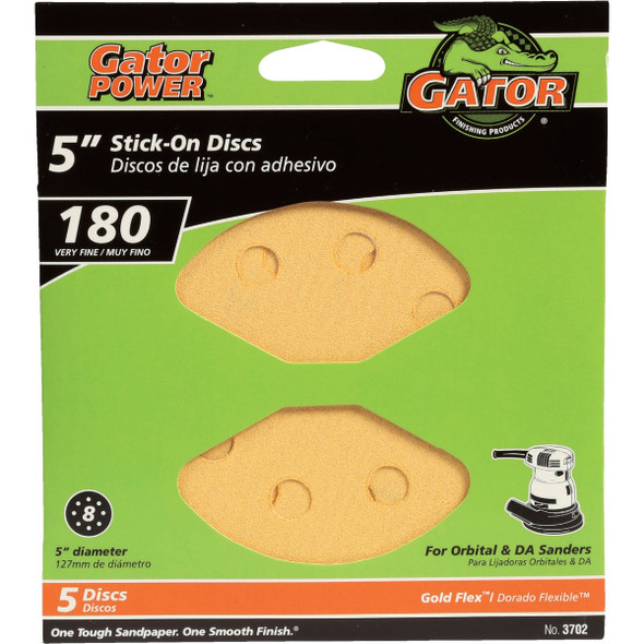 Gator Blade 5pk 5" 180g Sanding Disc 3702