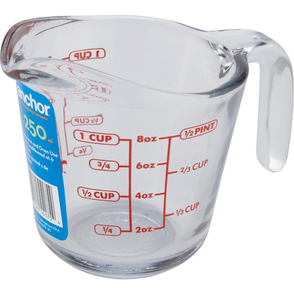 Anchor Hocking 1 Cup Clear Glass Measuring Cup 55175AHG Pack of 4 655963