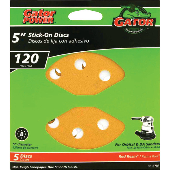 Gator Blade 5pk 5" 120g Sanding Disc 3703
