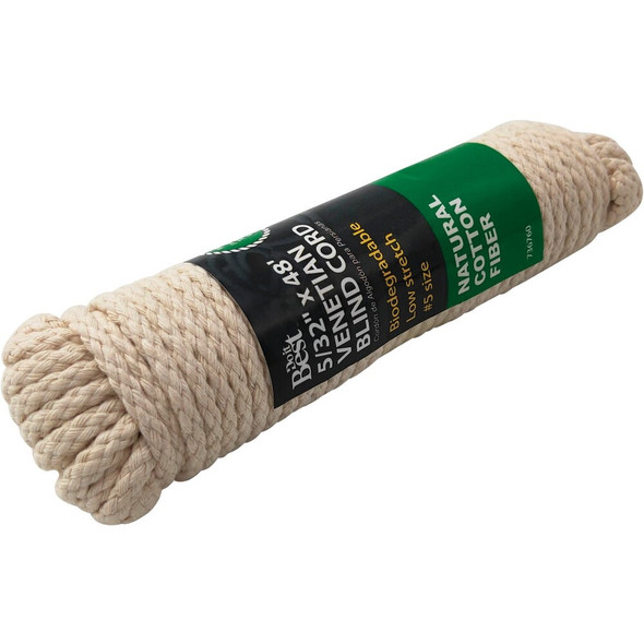 Do it Best 48 Ft. L. x 5-32 In. Diameter Cotton Fiber Venetian Blind Cord 736760 736760