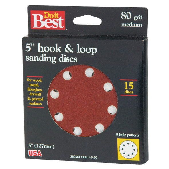 SIM Supply, Inc. 15 5" 80g Sanding Disc 380261GA