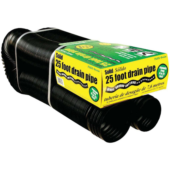 Amerimax 4 In. X 25 Ft. Expandable Solid Drainage Pipe 51110