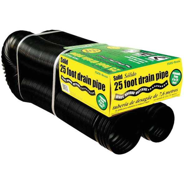 Amerimax 4 In. X 25 Ft. Expandable Solid Drainage Pipe 51110